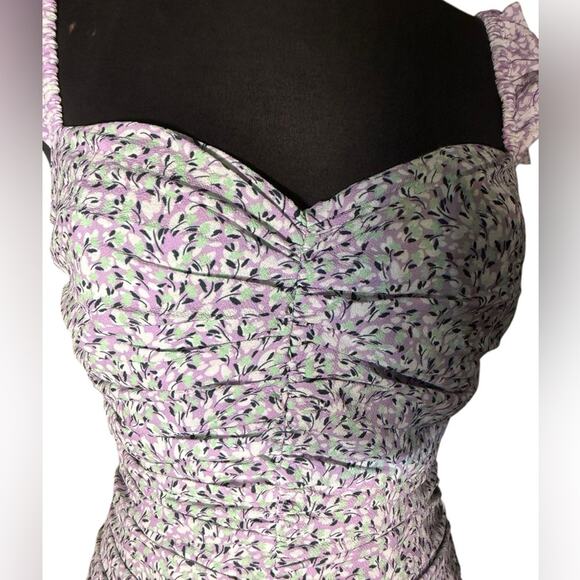 French Connection Enora Breya Verona Ruched Mini Dress Womens Sz 6 NWT Romantic - Picture 5 of 9